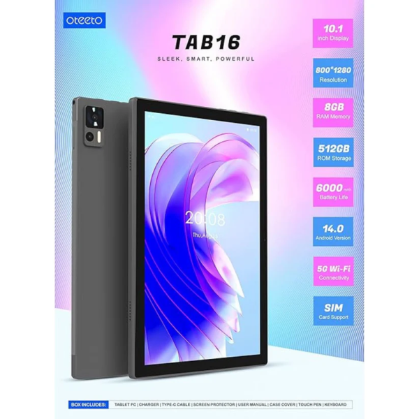 OTEETO Tab 16 12GB RAM 512GB (Grey) - Image 2