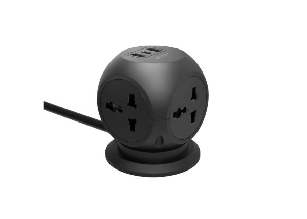 Green Lion MultiPort Desk Universal Socket - Black