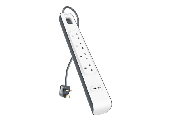 Belkin Power Socket (4-Outlet, 2.4Amp USB)